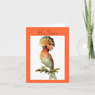 Birthday Vintage Bird Greeting Card