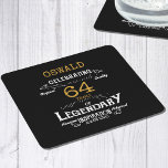 Birthday Vintage Square Paper Coaster<br><div class="desc">Black and gold paper coaster with a vintage feel for any birthday. A personalised elegant paper coaster that is easy to customise for that special birthday party.</div>