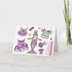 Birthday Violet Paper Doll Card