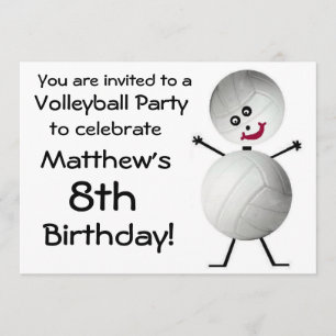Birthday Volleyball Party Invitation