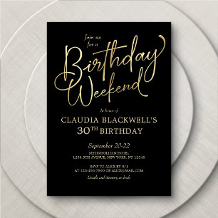 Birthday Weekend Itinerary Invitation