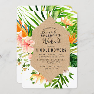 Birthday Weekend Itinerary Invitation