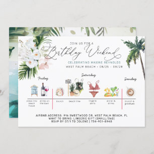 Birthday Weekend Itinerary   Palm Beach Invitation