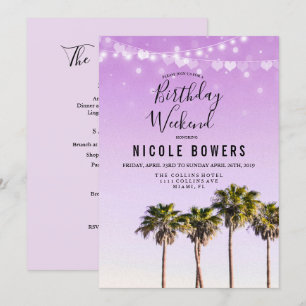 Birthday Weekend Tropical Invitation