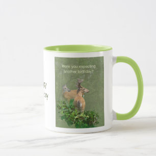 Birthday Whitetail Deer Buck & Doe Mug