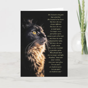 Birthday Wicca Inspired Black Cat Spiritual Card