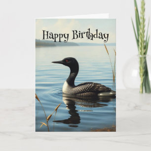 Birthday Wildlife Common Loon Bird Nature  Card