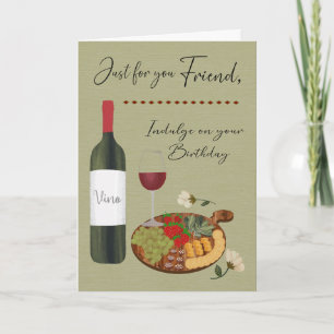 Birthday Wine and Charcuterie Board Card