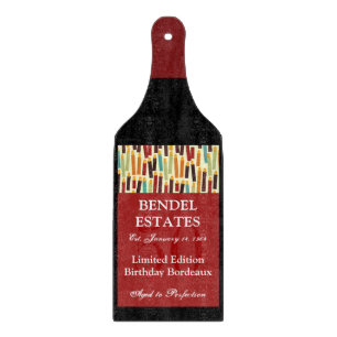 Birthday Wine Bottle Glass Cutting Board