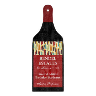 Birthday Wine Bottle Glass Cutting Board