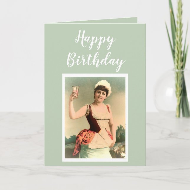 Birthday Wine Lovers Funny Wishes Card (Front)