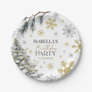 Birthday Winter  Paper Plate