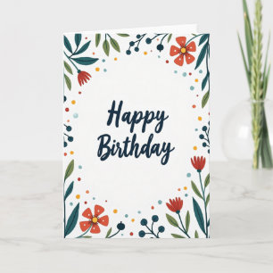 Birthday Wish Botanical Card