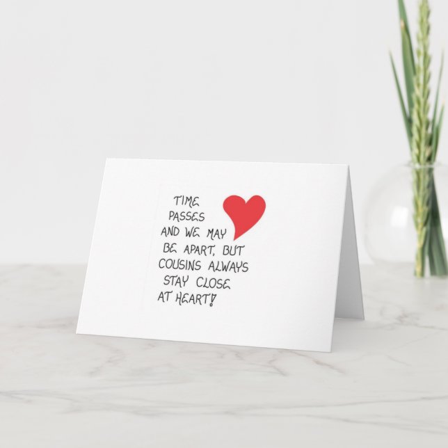 BIRTHDAY WISH "COUSIN" & "BEST FRIEND" CARD (Front)