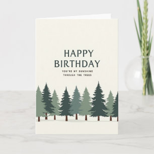 Birthday Wish Forest Trees Card