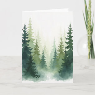 Birthday Wish Forest Watercolor Card
