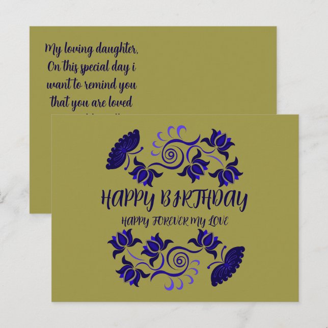 BIRTHDAY WISH FROM MOM POSTCARD (Front/Back)