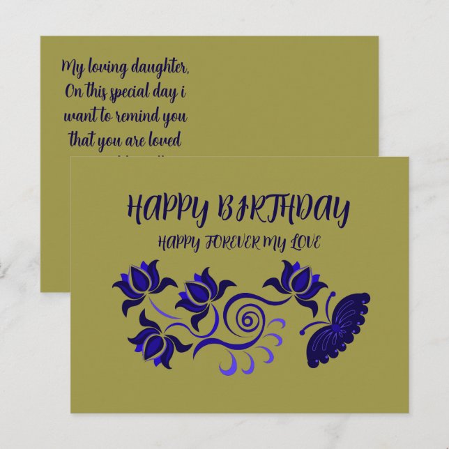 BIRTHDAY WISH FROM MOM POSTCARD (Front/Back)