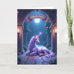 Birthday Wish Lavender Creature Card