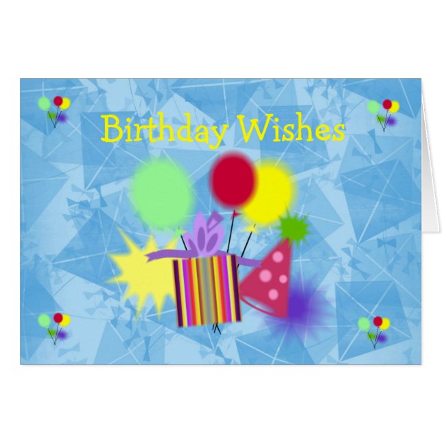 Birthday Wishes Card (Front Horizontal)