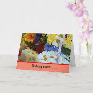 Birthday Wishes Folded Greeting Card