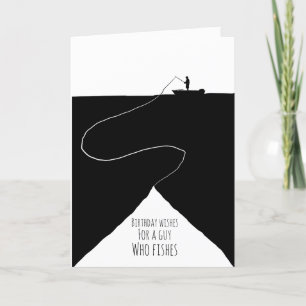 Birthday Wishes For A Man Who Fishes Folded Card