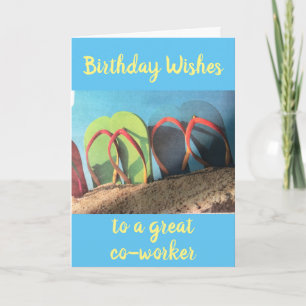 BIRTHDAY WISHES FOR FEMALE *CO-WORKER* CARD