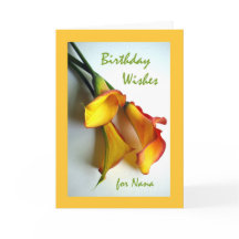 Birthday Wishes for Nana Mango Calla Lilies