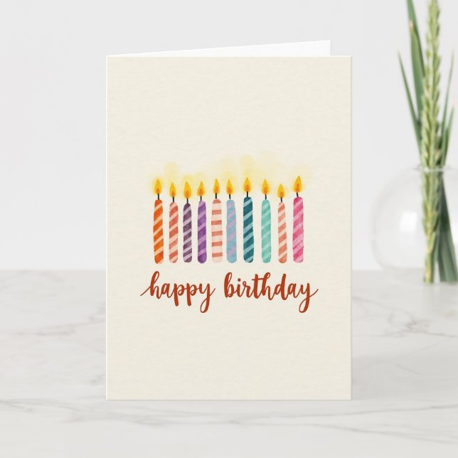 Birthday Wishes Light Card (Front)