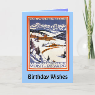 Birthday Wishes, Mont Revard, France Card