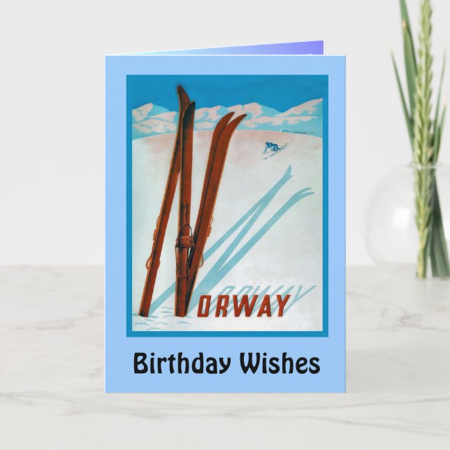 Birthday Wishes, Norway Card (Front)