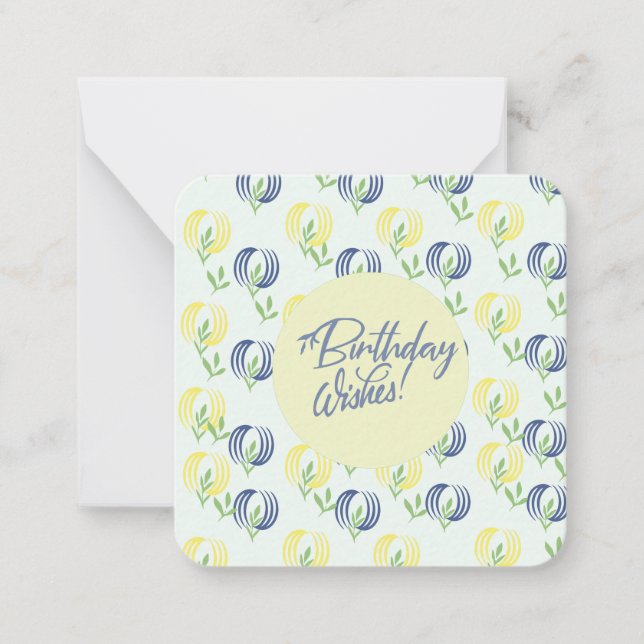 Birthday Wishes Note Card (Front)