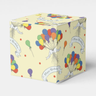 Birthday Wishes - Pastel Yellow Favour Box