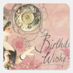 Birthday Wishes Square Sticker