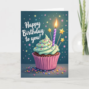 Birthday Wishes Stars Card