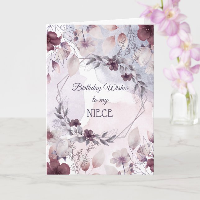 Birthday Wishes To My Niece Card (Orchid)