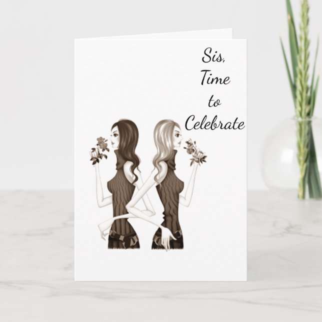 BIRTHDAY WISHES TO MY ***SISTER*** CARD (Front)