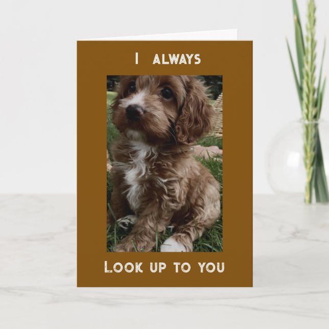 BIRTHDAY WISHES TO SOMEONE I "LOOK UP TO" CARD (Front)