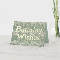 Birthday Wishes Tulip Pattern by William Morris