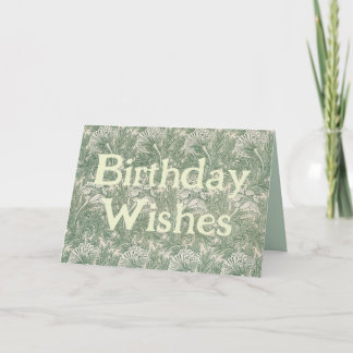 Birthday Wishes Tulip Pattern by William Morris Card