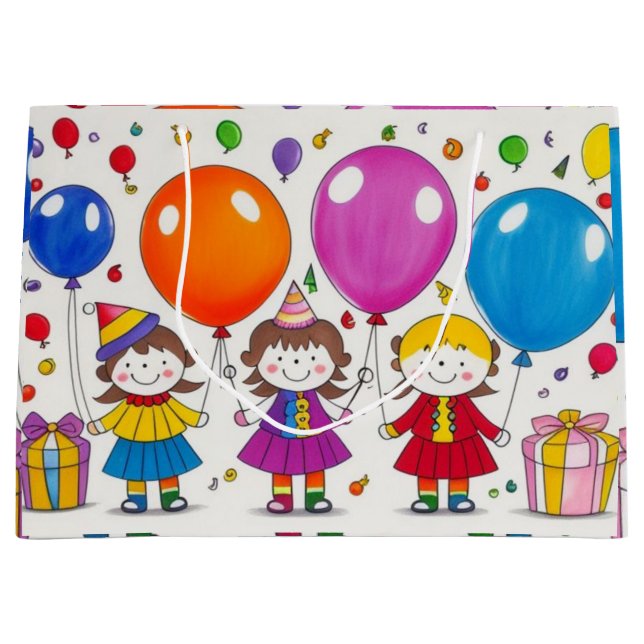  Birthday with Friends Large Gift Bag (Front)