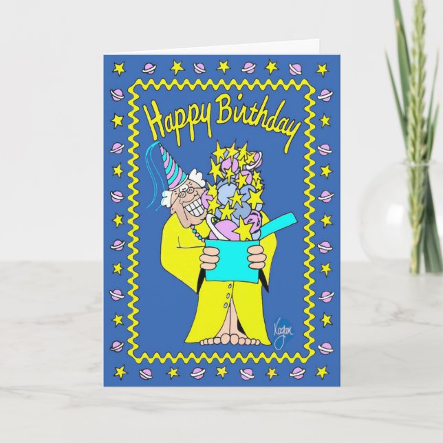 BIRTHDAY WIZARD Birthday Card (Front)