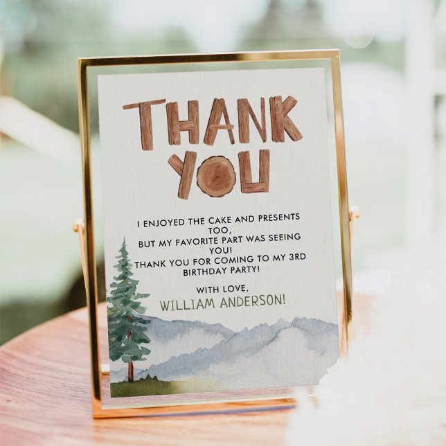 Birthday Woodland Thank You Card (Creator Uploaded)