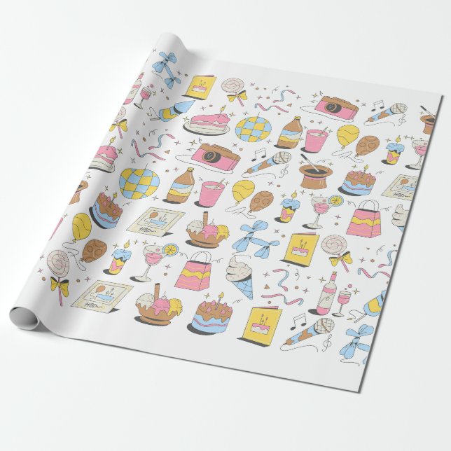 Birthday Wrapping Paper (Unrolled)
