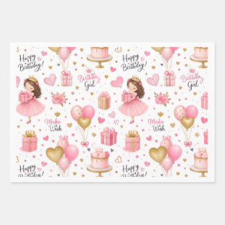 birthday wrapping paper sheet