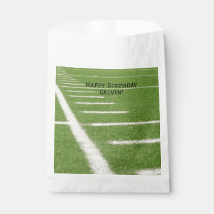 Birthday Yard Lines On The Green Field Football Favour Bag