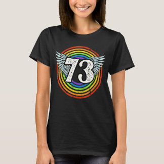 Birthday Year 1973 Retro Vintage Birth Year Rainbo T-Shirt