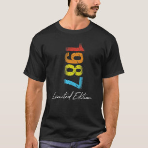 Birthday Year 1987 Used Grunge Vintage T-Shirt