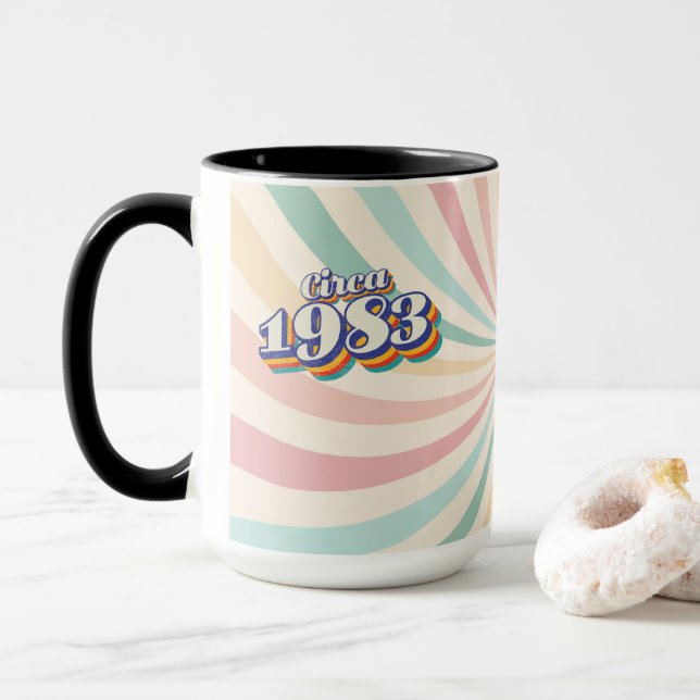 Birthday Year - Circa 1983 Mug (With Donut)