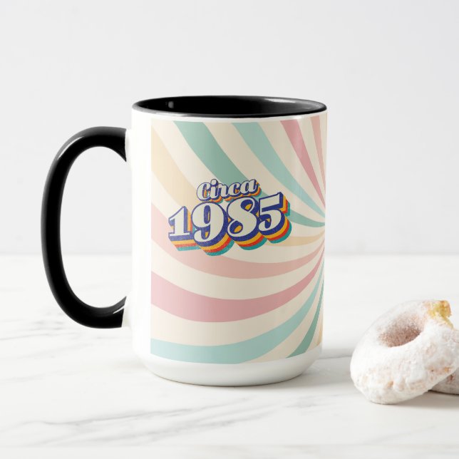 Birthday Year - Circa 1985 Mug (With Donut)
